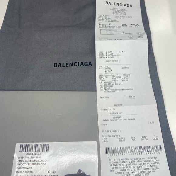 Women’s Balenciaga Slides - Size 9/39 - Picture 4 of 6